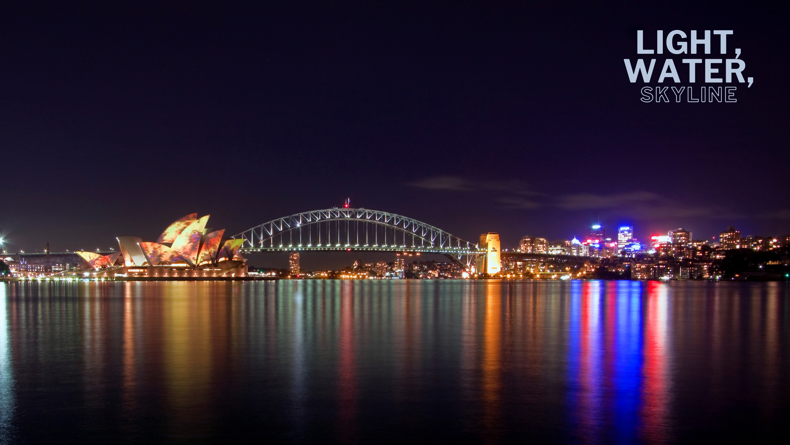 Vivid Sydney light projections on the foreshore